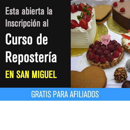 Curso de REPOSTERÍA en SAN MIGUEL