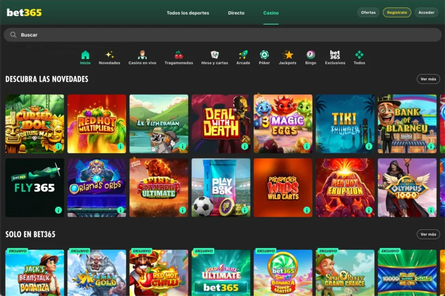 bet365 screen casino